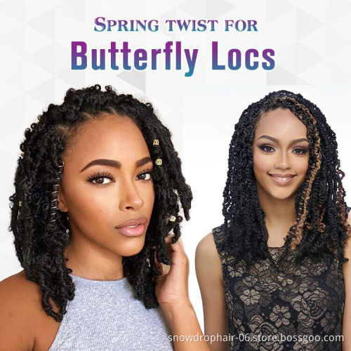 nubian spring twist 8inch red curly xuchang hair extensions braid crochet samples china hair distributors